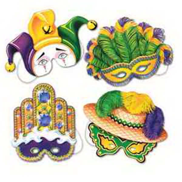 Custom Imprinted Mardi Gras Masks
