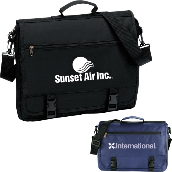 Briefcases with Expanding Compartments, Custom Printed With Your Logo!