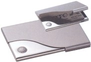 Business Card Cases Matte Silver With Golf Emblem, Custom Printed With Your Logo!