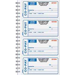 Custom Printed Medical Co Pay Receipt Books