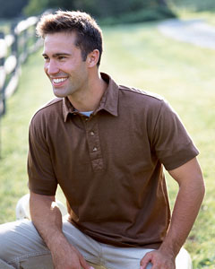 Custom Printed Mens Authentic Pigment Golf Polo Shirts