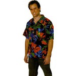 Custom Imprinted Mens Floral Tropicana Hawaiian Camp Shirts