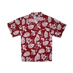 Custom Designed Mens Red Hawaii Hawaiian Camp Shirts