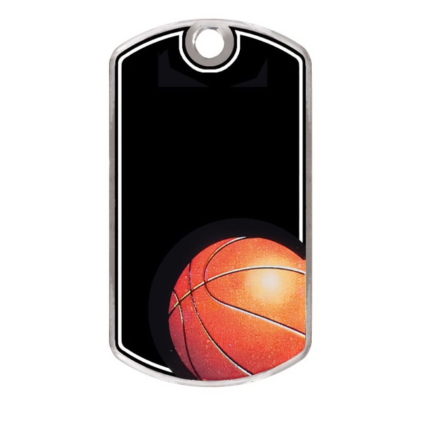 Basketball Full Color Dog Tags, Custom Printed With Your Logo!