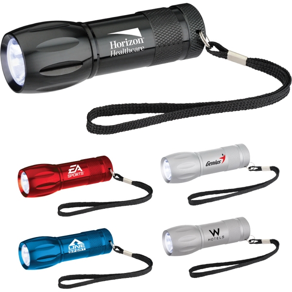 Heavy Duty Metal Flashlights, Custom Printed With Your Logo!