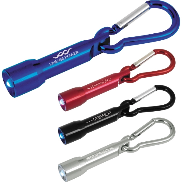 1 Day Service Flashlights with Multipurpose Clips, Custom Imprinted With Your Logo!