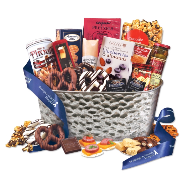 Delightful Non Perishable Cheese and Sausage Food Gifts, Custom Printed With Your Logo!