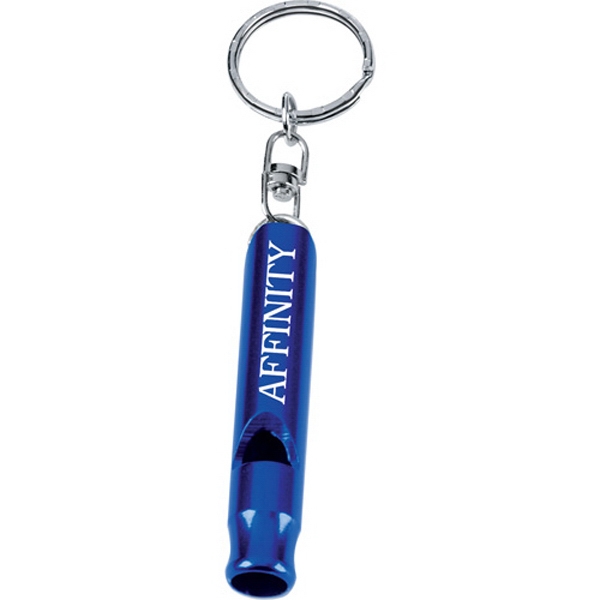 Emergency Metal Whistle Key Rings, Custom Printed With Your Logo!