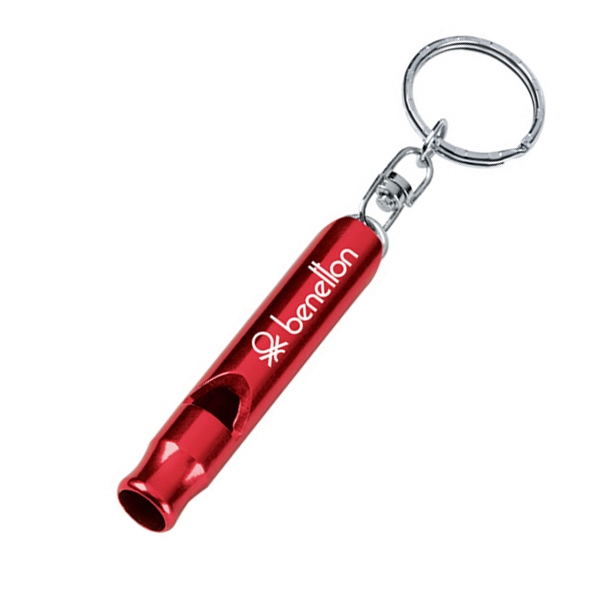 Emergency Metal Whistle Key Rings, Custom Printed With Your Logo!