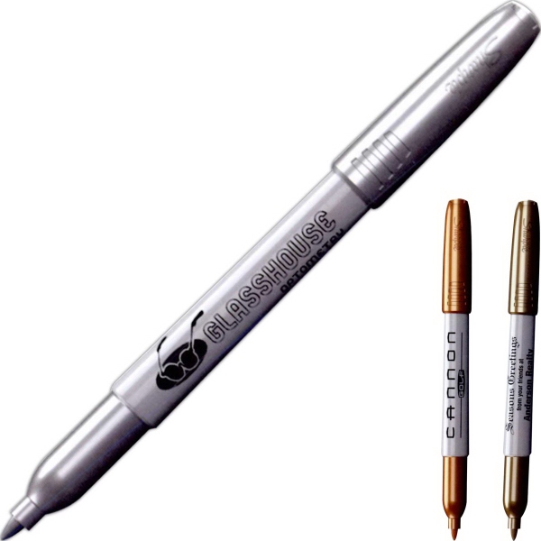 Metallic Silver Ink Sharpie Markers, Custom Imprinted With Your Logo!