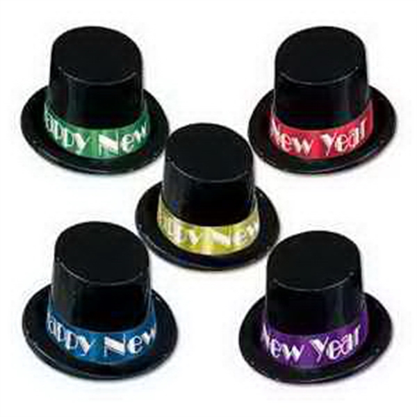 Custom Printed New Years Holiday Top Hats