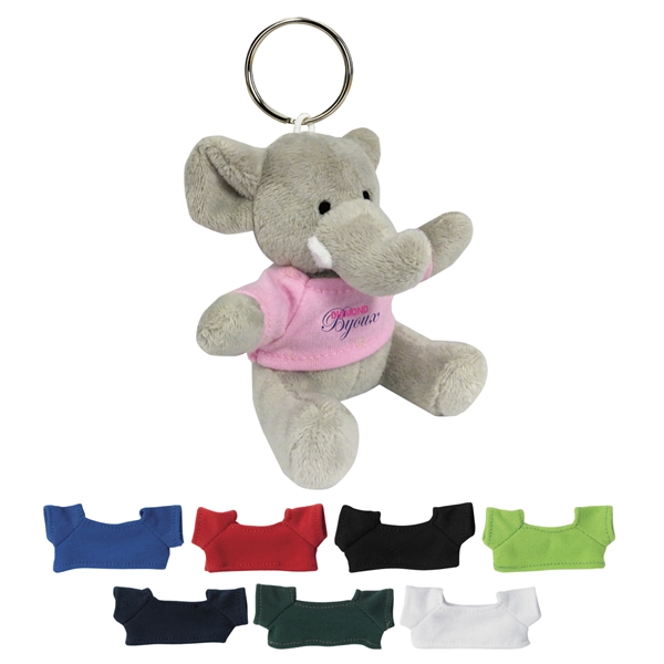 Elephant Shaped Key Chains, Custom Printed With Your Logo!