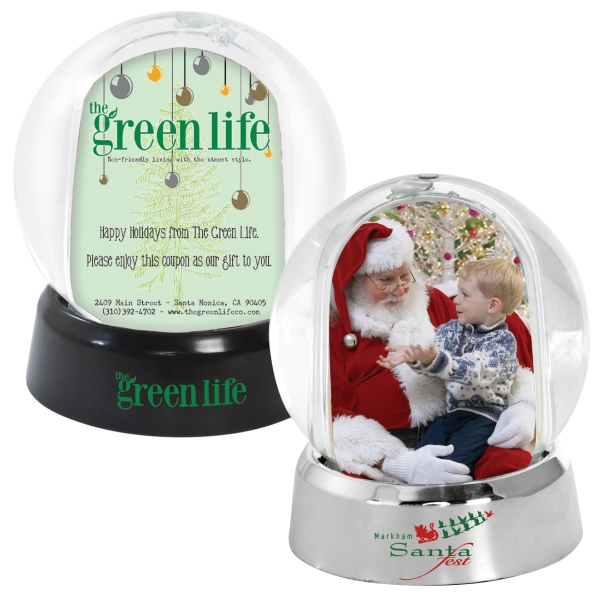 Mini Photo Snow Globes, Custom Imprinted With Your Logo!