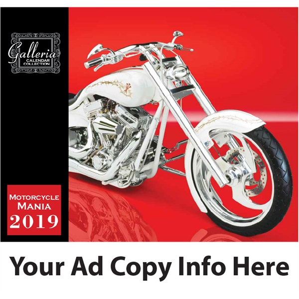 Motorcycle Mania Wall Calendars, Custom Printed With Your Logo!