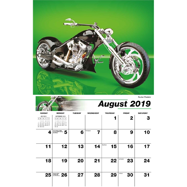 Motorcycle Mania Wall Calendars, Custom Printed With Your Logo!