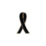 Custom Imprinted Mourning Awareness Ribbon Pins