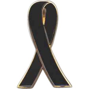 Mourning Awareness Ribbon Pins, Custom Imprinted With Your Logo!