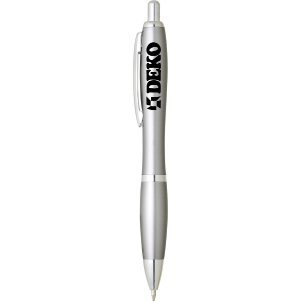 Silver Click Pens, Custom Printed With Your Logo!