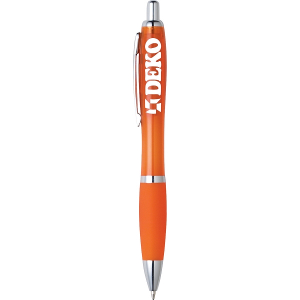 Silver Click Pens, Custom Printed With Your Logo!