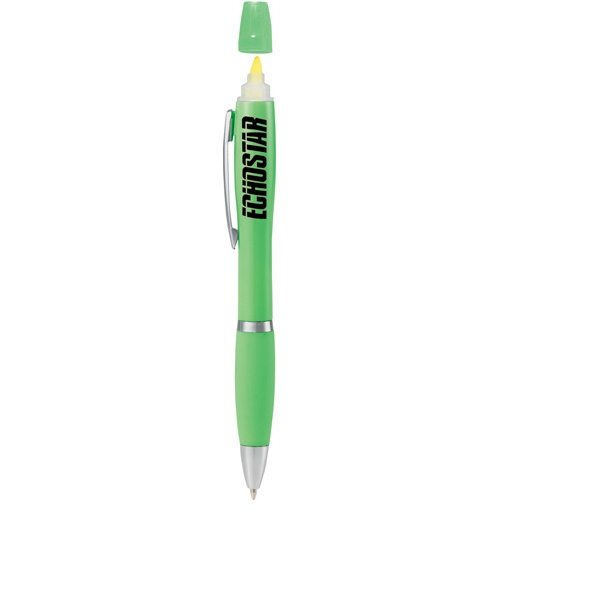 Aluminum Metal Ballpoint Pens with Highlighters, Custom Printed With Your Logo!