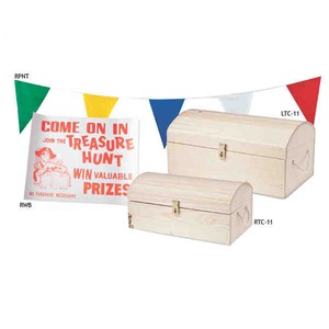 Natural Pine Treasure Chests, Custom Decorated With Your Logo!