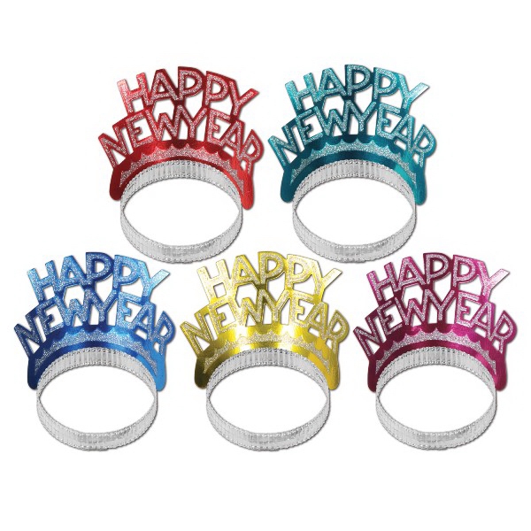 Custom Printed New Years Holiday Tiaras