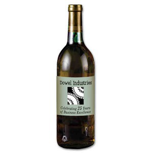 Custom Printed New Years Holiday Wine Bottles