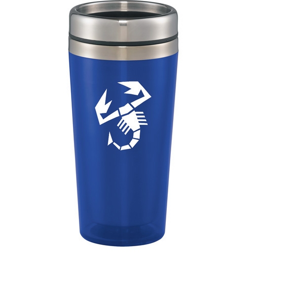 16oz. Clear Plastic Shell Travel Mugs, Custom Printed With Your Logo!