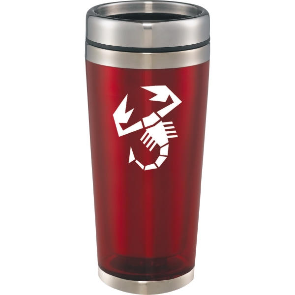 1 Day Service Transparent Shell Travel Mugs, Personalized With Your Logo!