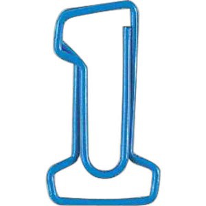 Number One Bent Shaped Paperclips in Zip Pouches, Custom Printed With Your Logo!