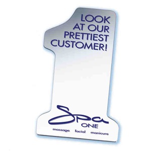 Number One Shaped Mirrors, Custom Imprinted With Your Logo!