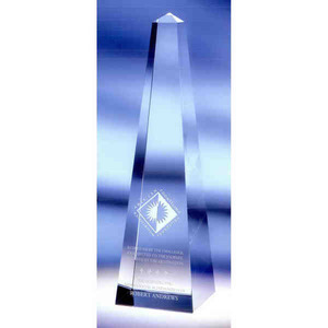 Obelisks Vertical Crystal Awards, Custom Printed With Your Logo!
