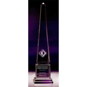 Custom Printed Obelisks Vertical Crystal Awards