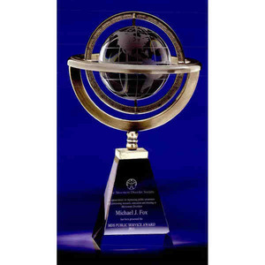 Omni Globe Crystal Awards, Custom Made With Your Logo!