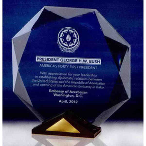 Optic Crystal Unique Crystal Awards, Custom Imprinted With Your Logo!