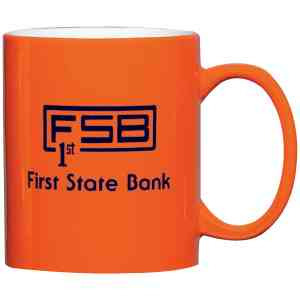 Custom Imprinted Orange Color Mugs