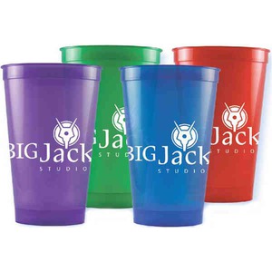 Custom Imprinted Orange Color Stadium Cups