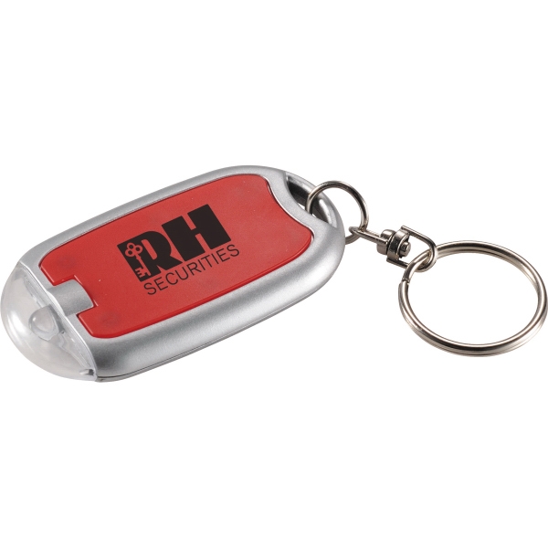 Transparent Magnifier LED Keychain, Custom Printed With Your Logo!