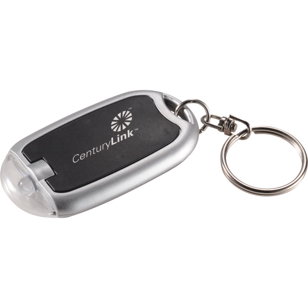 Transparent Magnifier LED Keychain, Custom Printed With Your Logo!