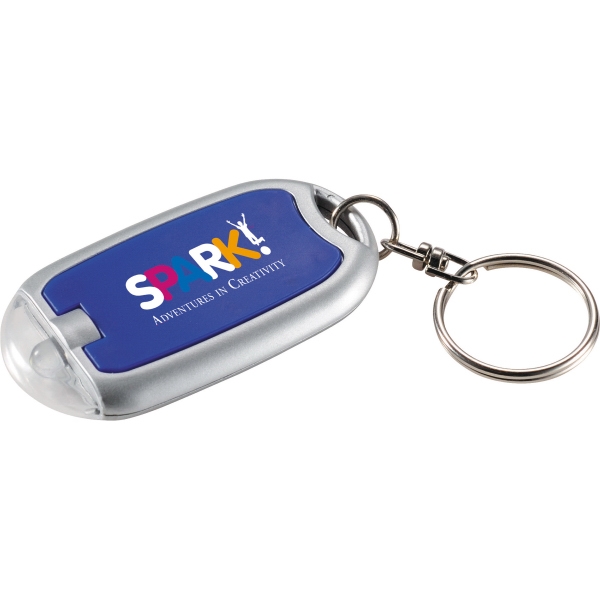 Transparent Magnifier LED Keychain, Custom Printed With Your Logo!