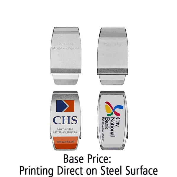 Dutch Clip Metal Logo Paper Clips, Custom Printed With Your Logo!