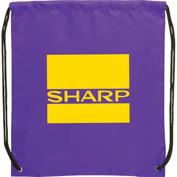 210 Denier Drawstring Backpacks, Custom Printed With Your Logo!