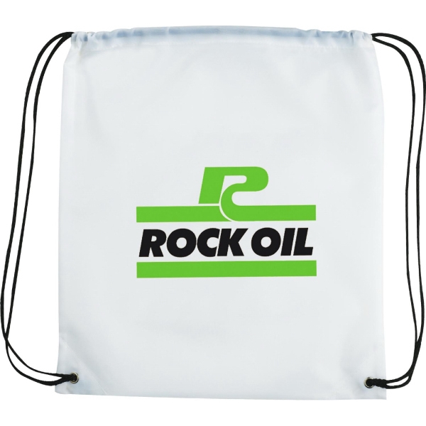 210 Denier Drawstring Backpacks, Custom Printed With Your Logo!