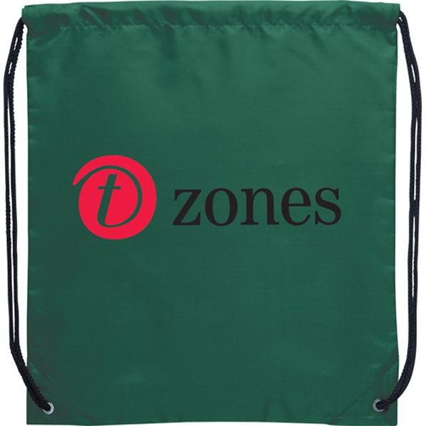 1 Day Service Polyurethane 210 Denier Drawstring Backpacks, Customized With Your Logo!