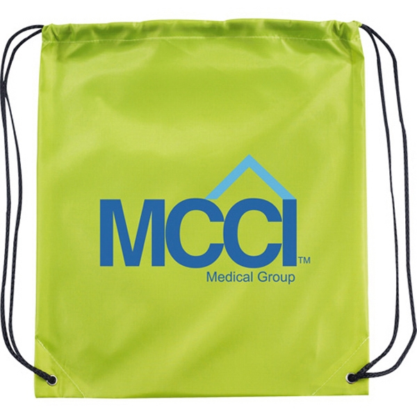 210 Denier Drawstring Backpacks, Custom Printed With Your Logo!