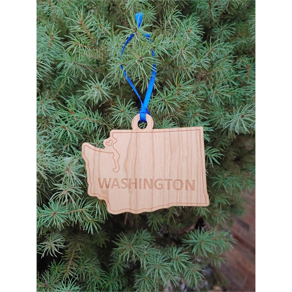 Washington State Shaped Ornaments, Custom Imprinted With Your Logo!