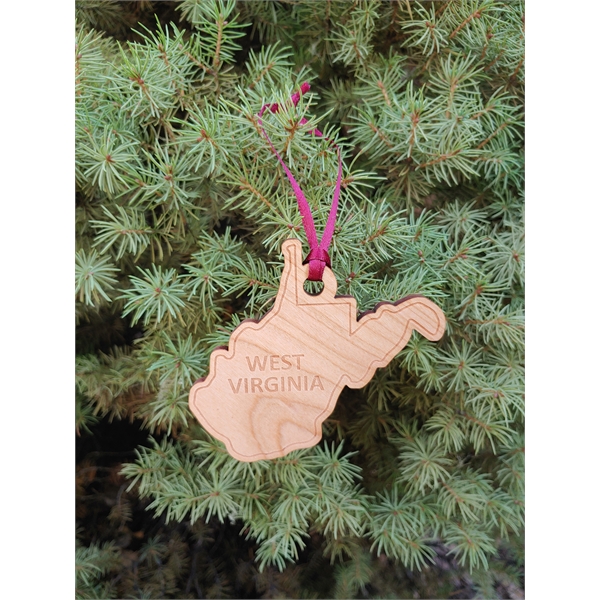 West Virginia State Shaped Ornaments, Custom Imprinted With Your Logo!