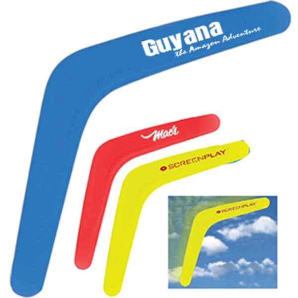 Plastic Boomerangs, Custom Printed With Your Logo!