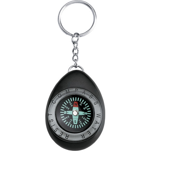 1 Day Service Water Resistant Oval Compass Key Rings, Custom Made With Your Logo!