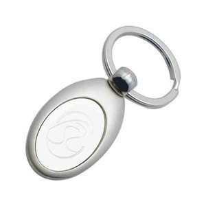 Custom Printed Oval Shaped Silver Key Tags